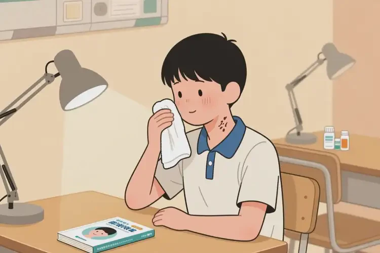 中學生脖子長濕疹可不可以根治(圖1)