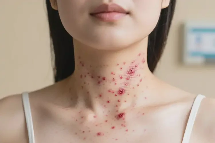 產(chǎn)婦脖子上長濕疹可不可以根治(圖1)