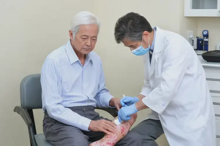 老年人大腿上起湿疹不管它会自己自愈吗(图3)