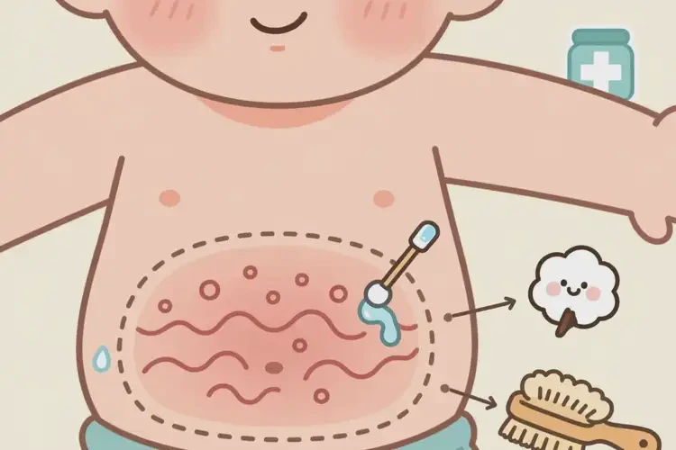 孩子肚子上经常起湿疹可不可以根治(图1)