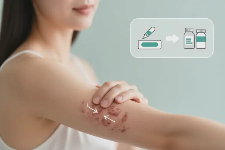 女人手臂上容易長濕疹能不能根治(圖1)