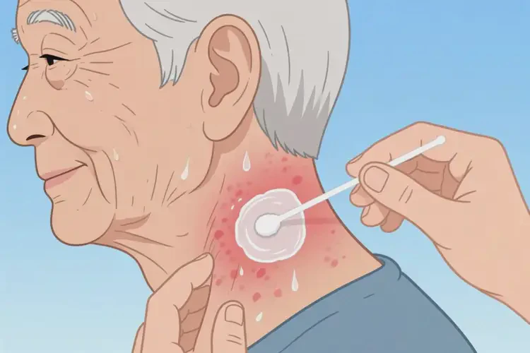 老人脖子經(jīng)常長濕疹可不可以根治(圖3)