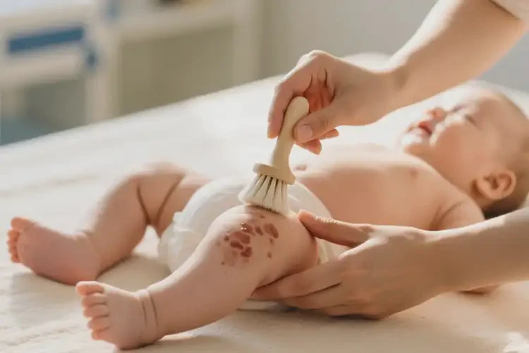 嬰幼兒大腿上偶爾長(zhǎng)濕疹可以治好嗎(圖1)