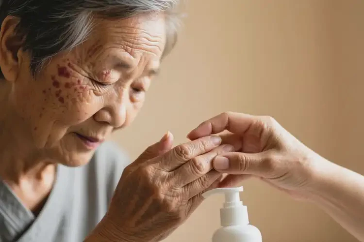 高齡老人臉上偶爾長濕疹可不可以根治(圖1)