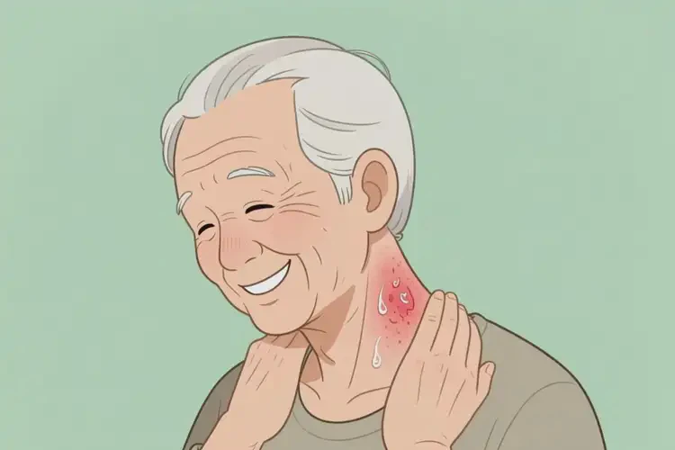 老人脖子經(jīng)常長濕疹可不可以根治(圖2)