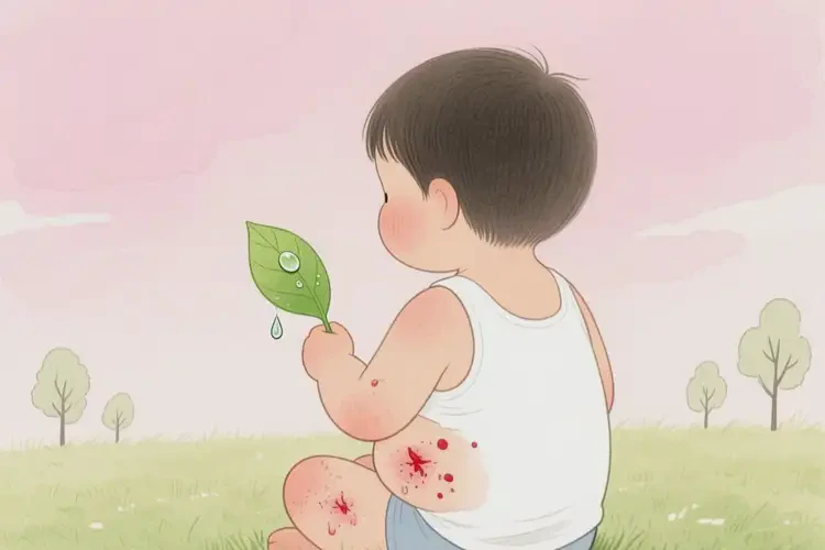 兒童肚子上出現(xiàn)濕疹不管它會(huì)自己自愈嗎(圖2)