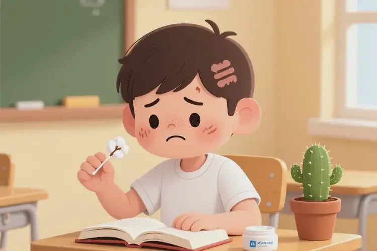 中學(xué)生面部起濕疹能徹底自愈嗎(圖1)