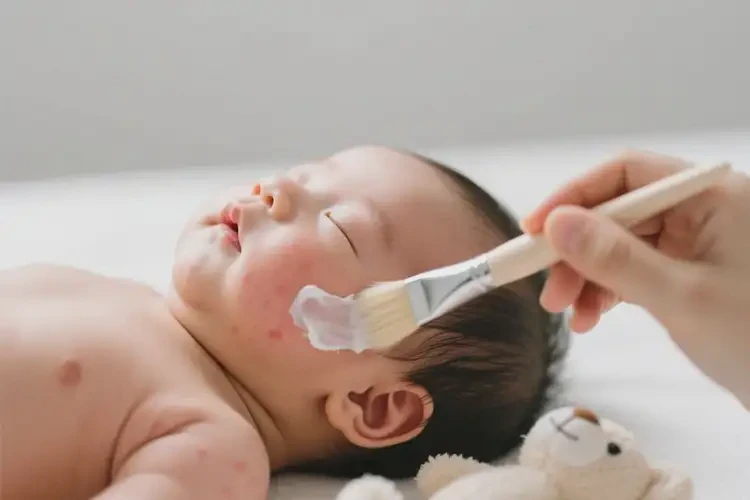 新生兒脖子經(jīng)常起濕疹可不可以根治(圖1)