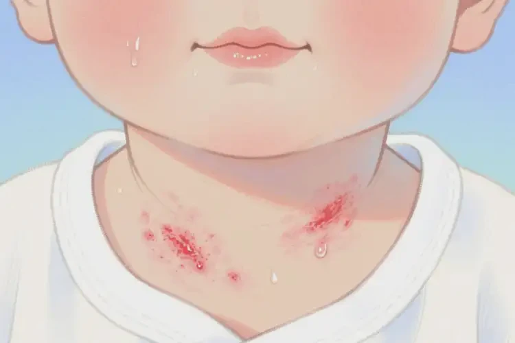 幼兒脖子長濕疹不管它會自己痊愈嗎(圖3)