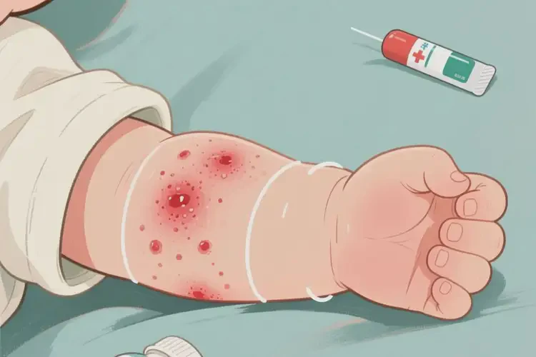 婴儿手臂上起湿疹可不可以彻底自愈(图1)