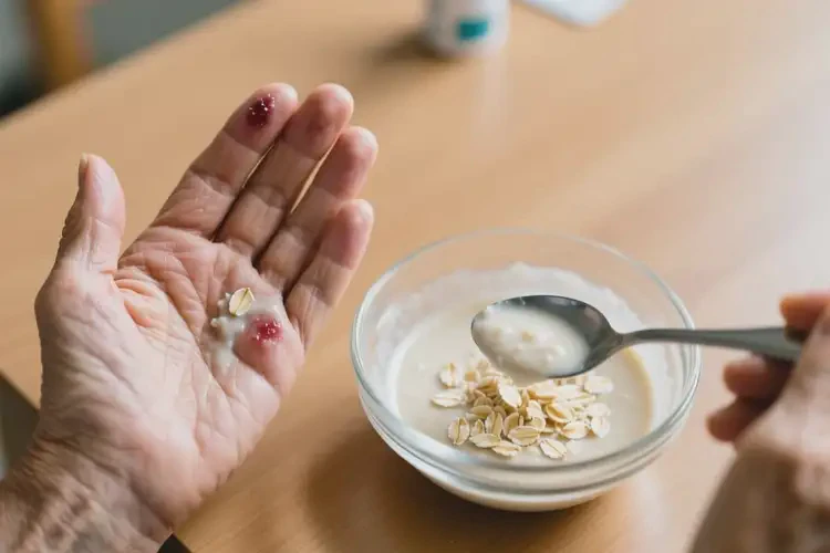 老人手上容易起濕疹可不可以根治(圖1)