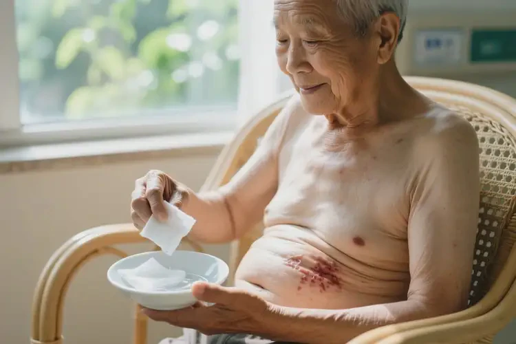 高齡老人肚子上容易長濕疹可不可以根治(圖1)