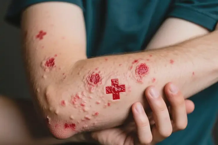 青少年手臂上長濕疹不管它會自己自愈嗎(圖1)