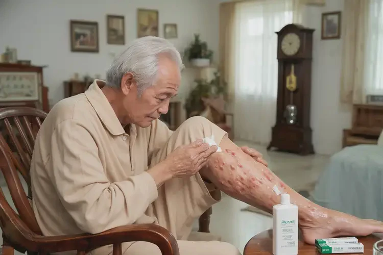 高齡老人小腿出濕疹不管它會自己痊愈嗎(圖1)