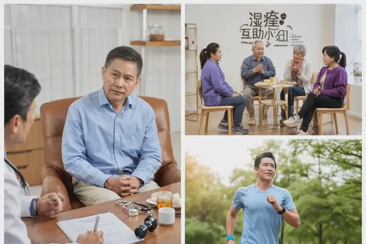 男生手臂长湿疹不管它会自己好吗(图1)