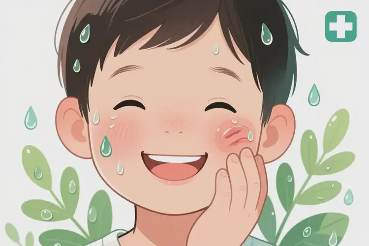 孩子面部出濕疹能靠自己自愈嗎(圖4)