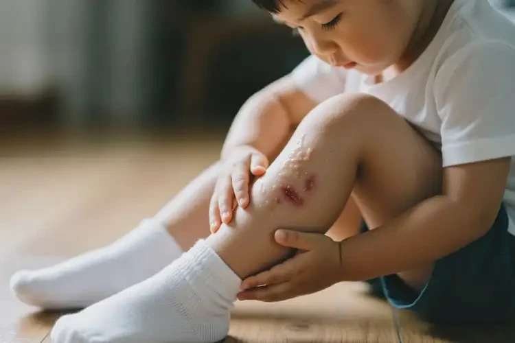 孩子小腿有濕疹不管它會(huì)自己自愈嗎(圖2)