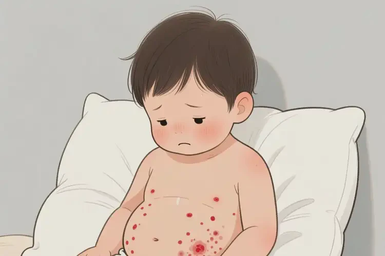 孩子肚子起濕疹不管它會(huì)自己自愈嗎(圖2)