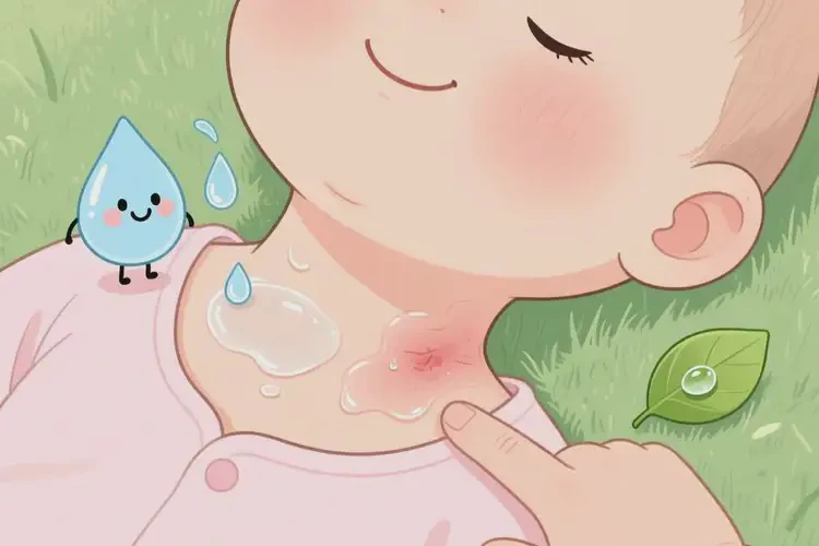 嬰兒脖子起濕疹可以治好嗎(圖2)
