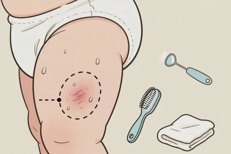 寶寶大腿上容易長(zhǎng)濕疹可以治好嗎(圖1)