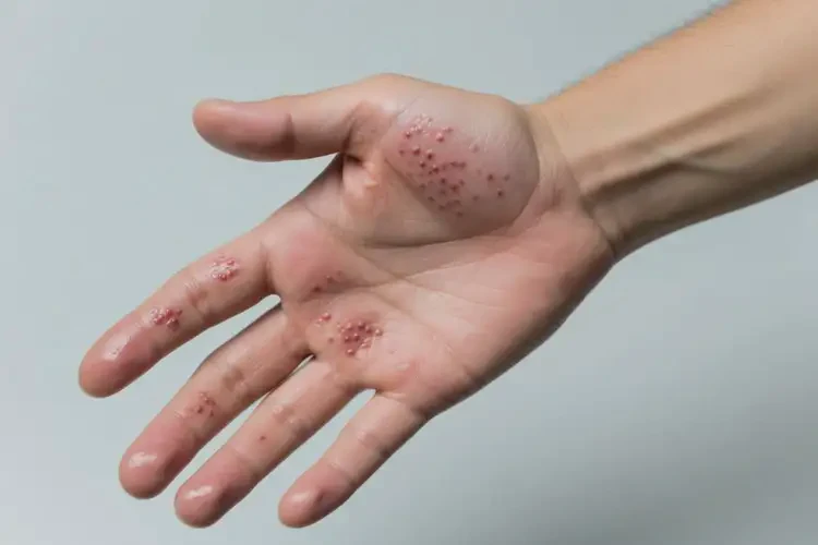 男人手上長(zhǎng)濕疹不管它會(huì)自己痊愈嗎(圖2)