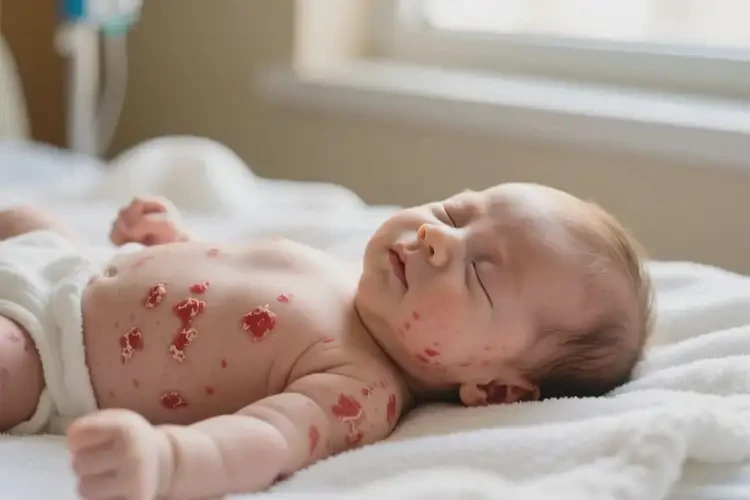 新生兒全身經(jīng)常起濕疹可不可以根治(圖4)