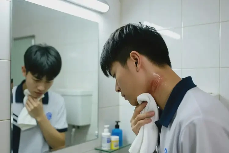 中学生脖子上偶尔起湿疹可不可以根治(图1)