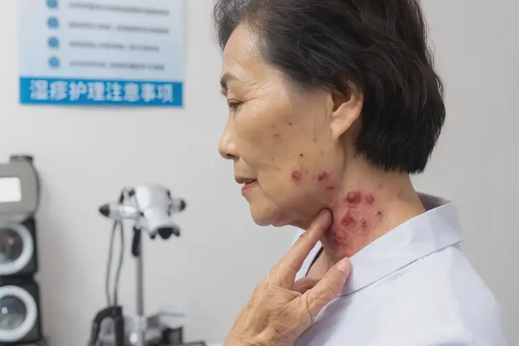 女生脖子上起濕疹可以徹底自愈嗎(圖4)