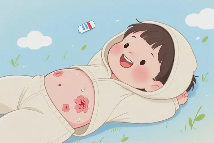 兒童肚子上出現(xiàn)濕疹不管它會(huì)自己自愈嗎(圖3)