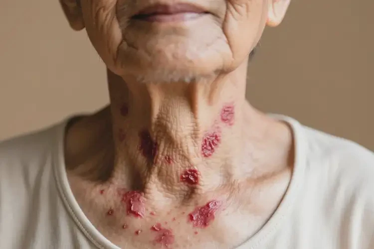 老人身上長(zhǎng)濕疹可不可以根治(圖1)