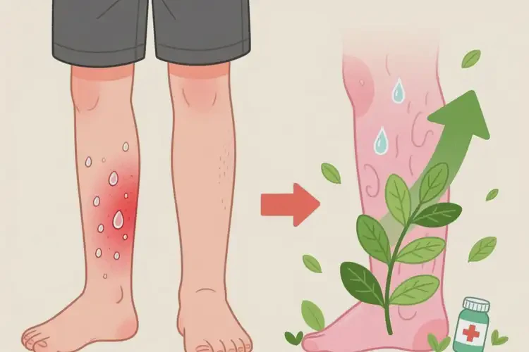 男生小腿上偶爾起濕疹可不可以根治(圖1)