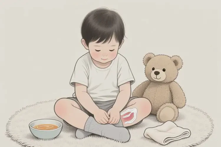 小孩脚上偶尔长湿疹可以治好吗(图1)