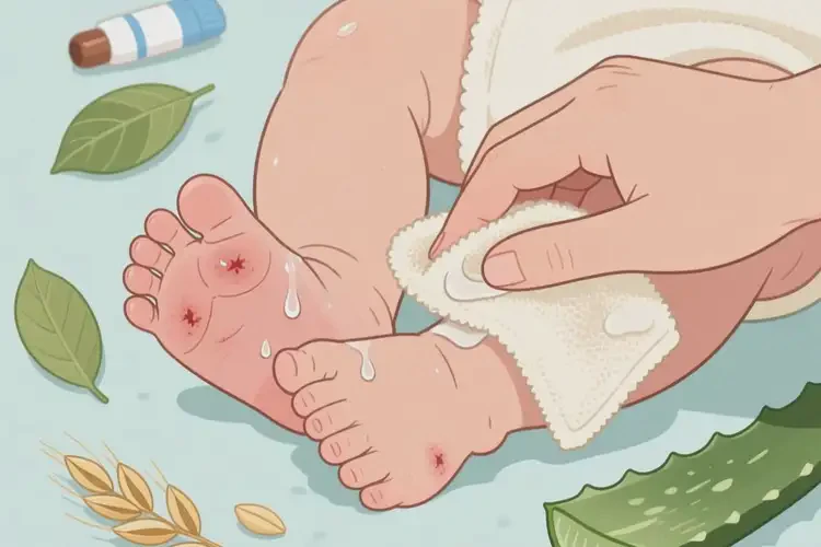 新生兒腳上經(jīng)常長濕疹可不可以根治(圖3)