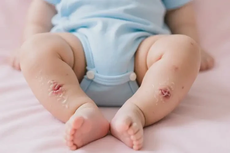 寶寶大腿上容易起濕疹可以治好嗎(圖2)
