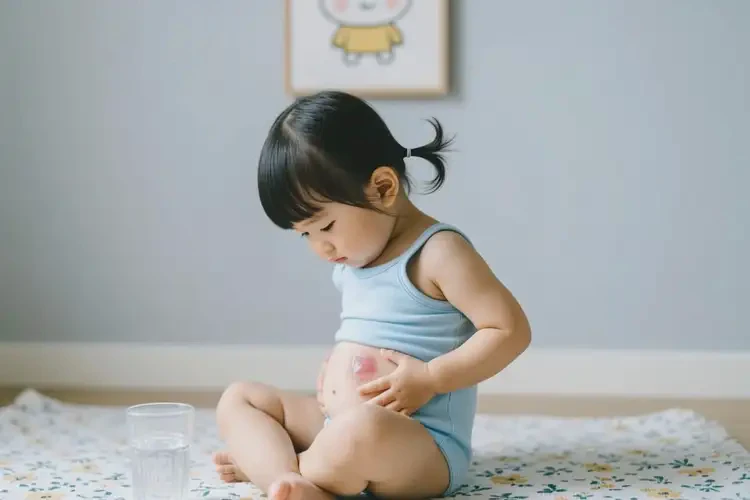 小孩肚子上偶爾起濕疹可以治好嗎(圖1)