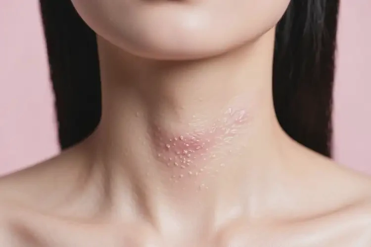 女人脖子上容易長濕疹可不可以根治(圖1)