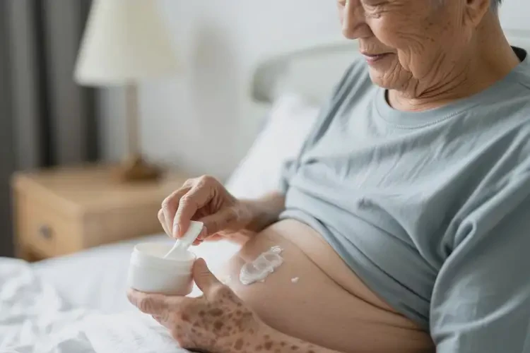 高齡老人肚子偶爾長(zhǎng)濕疹可不可以根治(圖1)