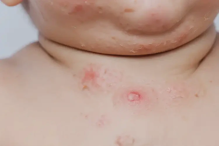 嬰兒脖子上偶爾長濕疹可以治好嗎(圖4)