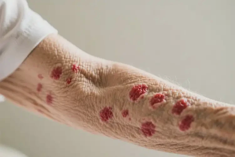 老人手臂上出現(xiàn)濕疹可以治好嗎(圖4)