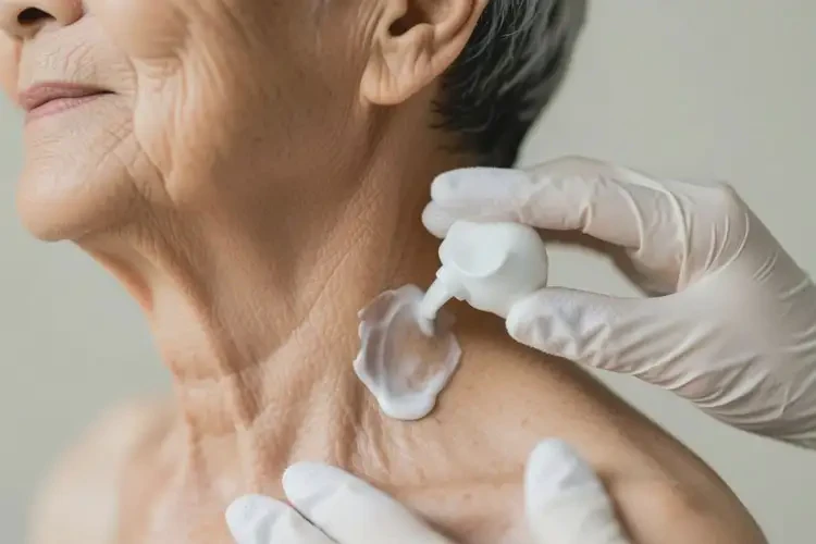 高齡老人脖子經(jīng)常起濕疹可不可以根治(圖1)