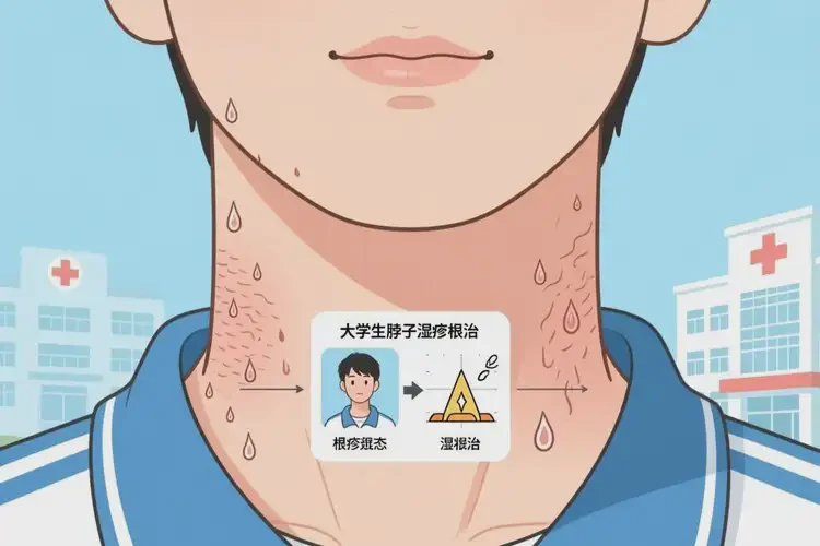 大學(xué)生脖子出濕疹可不可以根治(圖1)