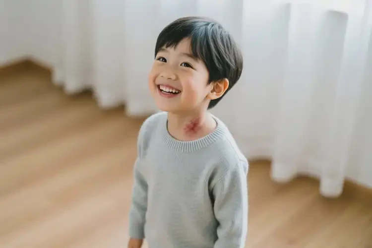 孩子脖子上長濕疹可以治好嗎(圖1)