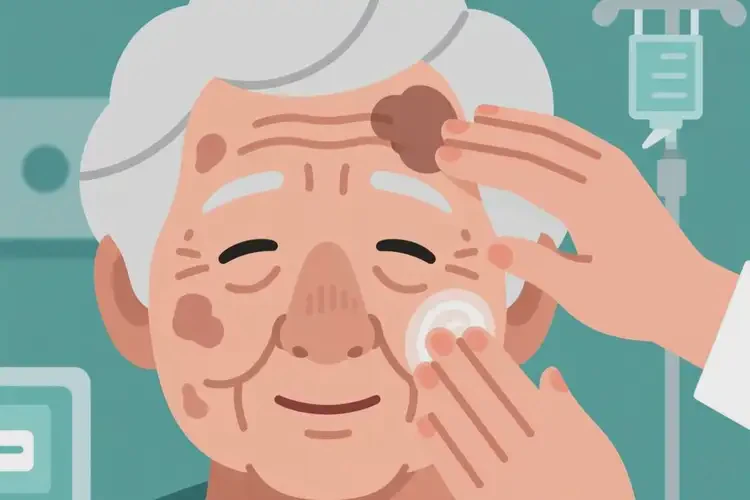 老人面部出現(xiàn)濕疹可不可以根治(圖1)