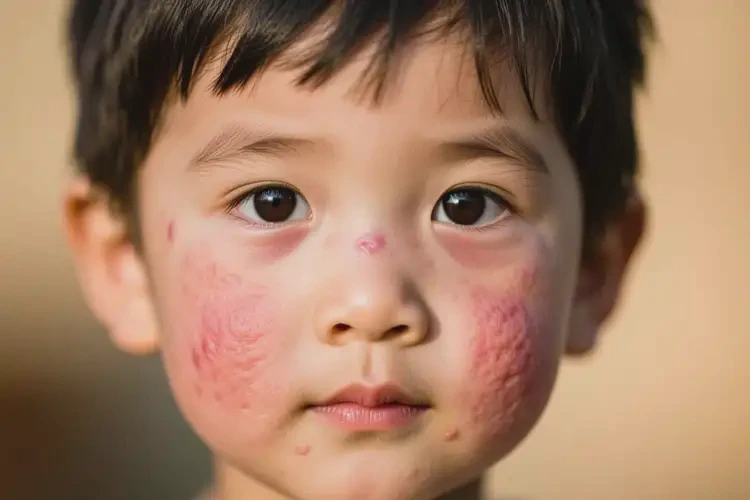 小孩臉上容易起濕疹可以治好嗎(圖2)