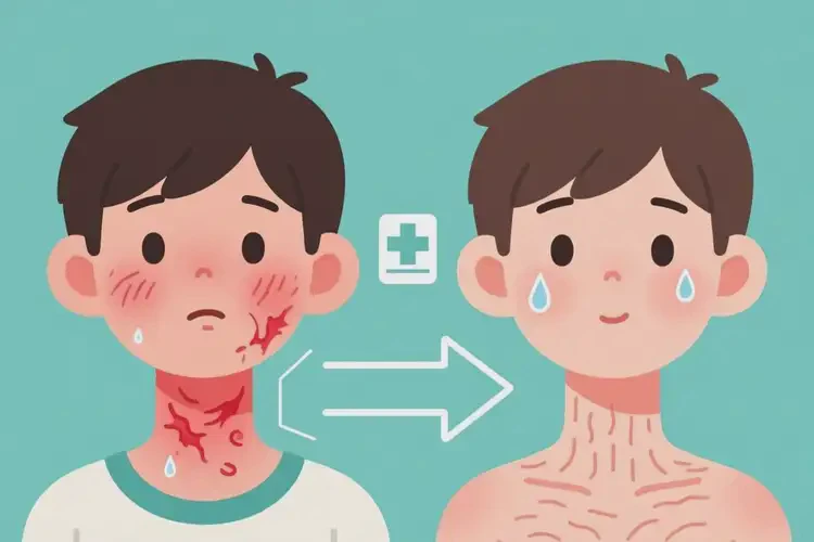 青少年脖子長(zhǎng)濕疹可不可以根治(圖4)