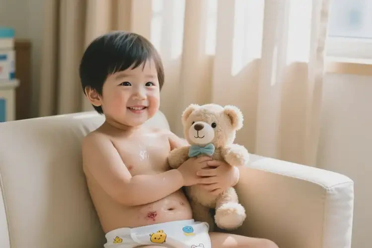 孩子肚子上出濕疹可以治好嗎(圖1)