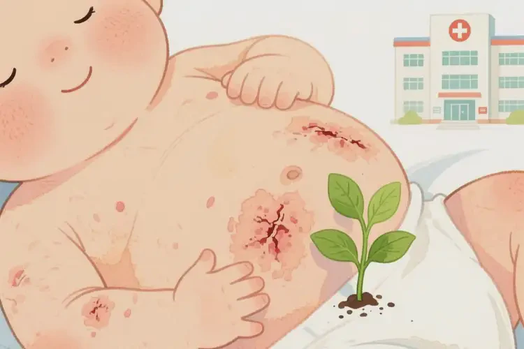 小兒肚子出現(xiàn)濕疹可不可以根治(圖1)