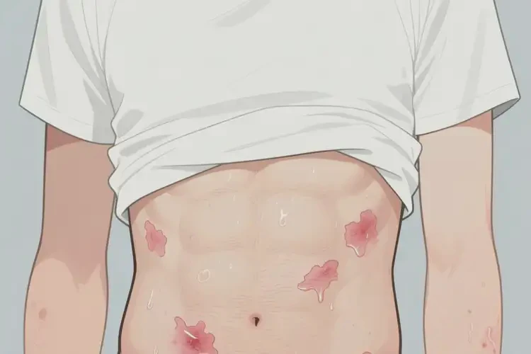 青年人肚子上出現(xiàn)濕疹可不可以根治(圖2)