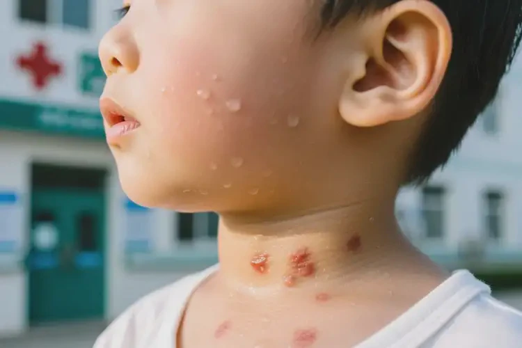 小孩脖子上偶爾起濕疹可以治好嗎(圖2)