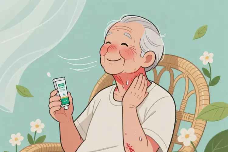 高齡老人脖子上偶爾起濕疹可不可以根治(圖1)